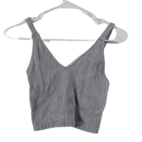 Wishlist Gray Crop Swim Tank Top - Picture 1 of 5